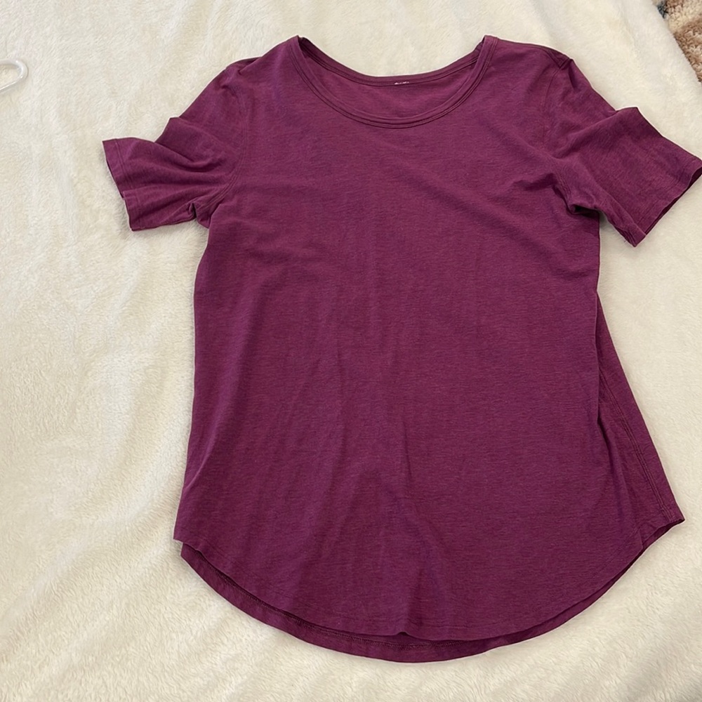 Lululemon short sleeve! Color purple/pink Size 10! Great condition!
